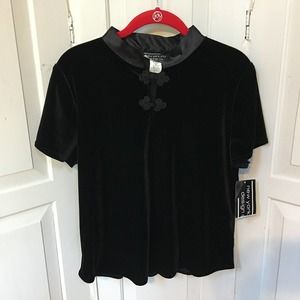 New York City Design Co. Black Velvet Top